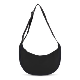 PU-gecoat R-PET 600D halve maan sling tas-Zwart