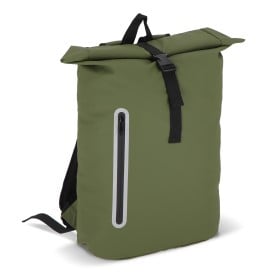 PU-gecoat R-PET 600D rolltop rugzak 20L-Olijfgroen