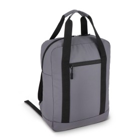 PU gecoate 600D gerecycled PET rugzak 27.5 x 12 x 37.5 cm 12 L-Grijs
