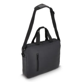 PU SoMa laptop messenger tas 28 x 38 x 5 cm-Zwart