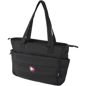 Puffer 15,6" GRS gerecycleerde laptopdraagtas 18L-Zwart