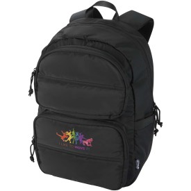 Puffer 15,6" GRS gerecycleerde laptoptas 18L-Zwart