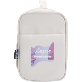 Puffer GRS gerecycleerde ophangbare canvas toilettas 8L-Zandsteen