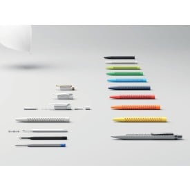 Prodir QS40 Air balpen - gerecycled kunststof - zwarte, blauwe inkt - soft touch