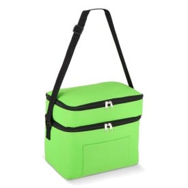 R-PET 600D koeltas met dubbele compartimenten, 30 x 20 x 25 cm, 12L-Lichtgroen