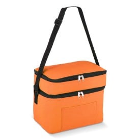 R-PET 600D koeltas met dubbele compartimenten, 30 x 20 x 25 cm, 12L-Oranje