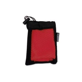 R-PET cooling towel 30x80cm-Zwart / rood