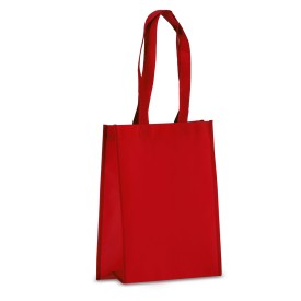 R-PET Draagtas gelamineerd non-woven 24 x 11 x 30cm 105g/m²-Rood