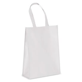 R-PET Draagtas gelamineerd non-woven 30 x 12 x 40cm 105g/m²-Wit