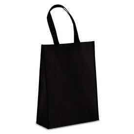 R-PET Draagtas gelamineerd non-woven 30 x 12 x 40cm 105g/m²-Zwart
