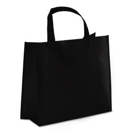 R-PET Draagtas gelamineerd non-woven 40 x 16 x 35cm 105g/m²-Zwart