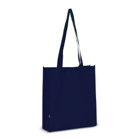 R-PET Draagtas non-woven 38 x 9 x 42cm 75g/m²-Donker blauw