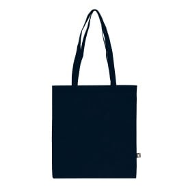 R-PET Draagtas non-woven lange handvatten 38 x 42cm 75g/m²-Donker blauw