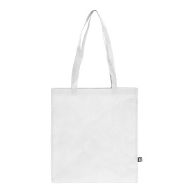 R-PET Draagtas non-woven lange handvatten 38 x 42cm 75g/m²-Wit