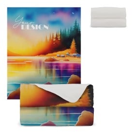 Luxe fleecedeken 120 x 150 cm - rPET - 250 g/m² - all over print enkelzijdig