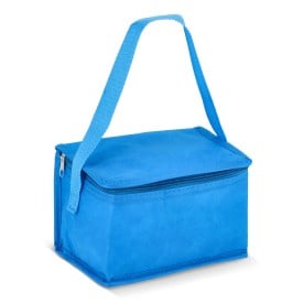 R-PET koeltas voor 6 blikjes, non-woven, 20 x 13 x 12,5 cm, 75 g/m²-Lichtblauw