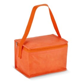 R-PET koeltas voor 6 blikjes, non-woven, 20 x 13 x 12,5 cm, 75 g/m²-Oranje