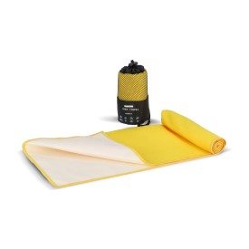 R-PET sneldrogende sport handdoek 40x80cm met etui (200g/m²) sublimatie-Geel