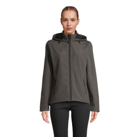 RACE WOMEN HOODED JACKET-Houtskool