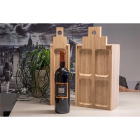 Rackpack wijnkist en tapasplank in 1 - FSC hout - multifunctionele deksel