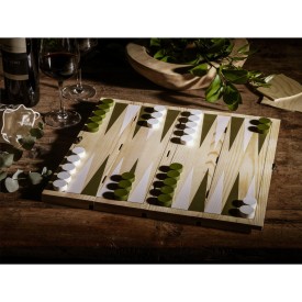 Rackpack backgammon bordspel - hout - cadeauverpakking voor een fles wijn