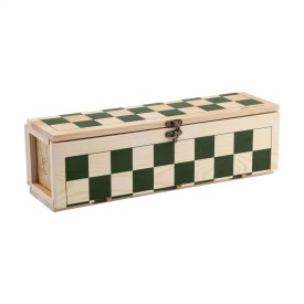 Rackpack checkers bordspel - hout - cadeauverpakking voor een fles wijn