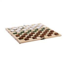 Rackpack checkers bordspel - hout - cadeauverpakking voor een fles wijn