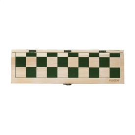 Rackpack checkers bordspel - hout - cadeauverpakking voor een fles wijn