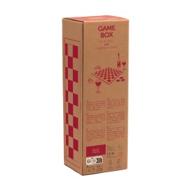 Rackpack checkers bordspel - hout - cadeauverpakking voor een fles wijn