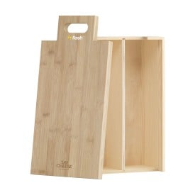 Rackpack wijnkist en kaasplank in 1 - FSC hout - deksel als snijplank