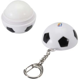 Lippenbalsem voetbal - SPF 15 - vanillesmaak - met sleutelhanger