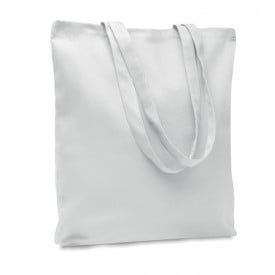 Rassa coloured stevige canvas boodschappentas-Wit