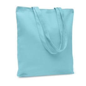 Rassa shopper - canvas - 270gr/m² - 38 41 x 9 cm - lange hengsels -Hemelsblauw