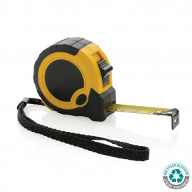 RCS gerecycled plastic 3M/16 mm tape met stopknop-Geel, zwart