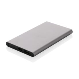 Powerbank - 4.000mAh - gereycled plastic/alu - plat ontwerp