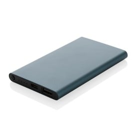 RCS gerecycled plastic/alu 4000 mah powerbank met type C-Blauw