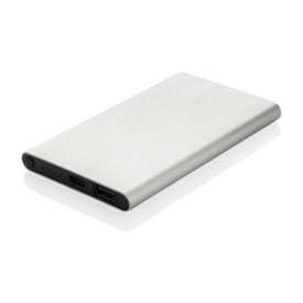 RCS gerecycled plastic/alu 4000 mah powerbank met type C-Zilver