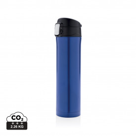 RCS gerecycled roestvrijstalen easy lock thermosfles-Blauw