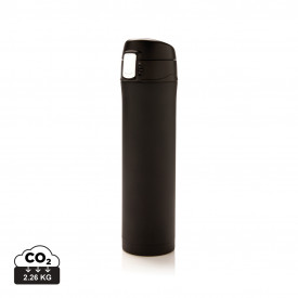 RCS gerecycled roestvrijstalen easy lock thermosfles-Zwart