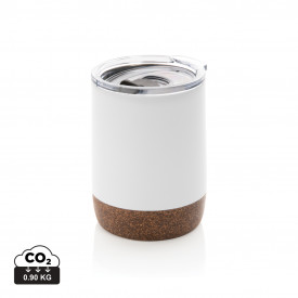 RCS gerecycled roestvrijstalen koffiebeker met kurk-Wit