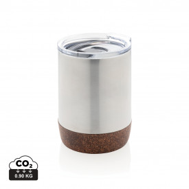 RCS gerecycled roestvrijstalen koffiebeker met kurk-Zilver