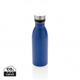 RCS gerecycled roestvrijstalen luxe waterfles-Blauw