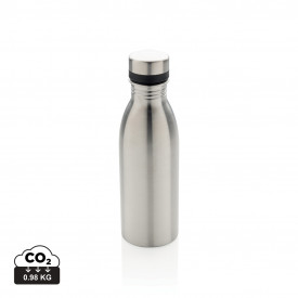 RCS gerecycled roestvrijstalen luxe waterfles-Zilver