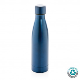 RCS gerecycled roestvrijstalen unikleur vacuümfles-Blauw