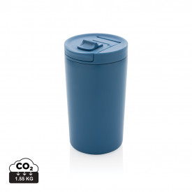 RCS gerecycled roestvrijstalen vacuüm lekvrije mok-Blauw