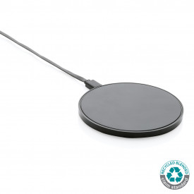 RCS standaard recycled plastic 10W draadloze lader-Zwart
