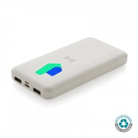 Powerbank - 8.000mAh - recycled plastic - slank ontwerp - draadloos
