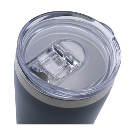 Thermosmok 380 ml - gerecycled RVS - transparante deksel - afsluitbare drinkopening