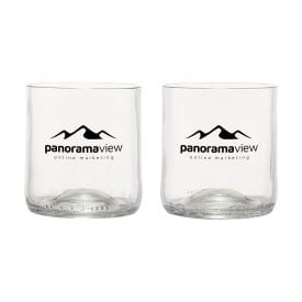 Rebottled Short tumbler 2-pack set 175 ml - glas - geschenkverpakking