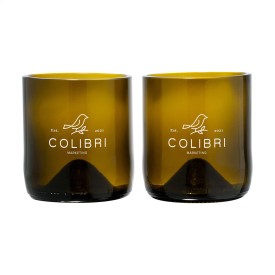 Rebottled® Short Tumbler 2-pack set glazen-Olijfgroen